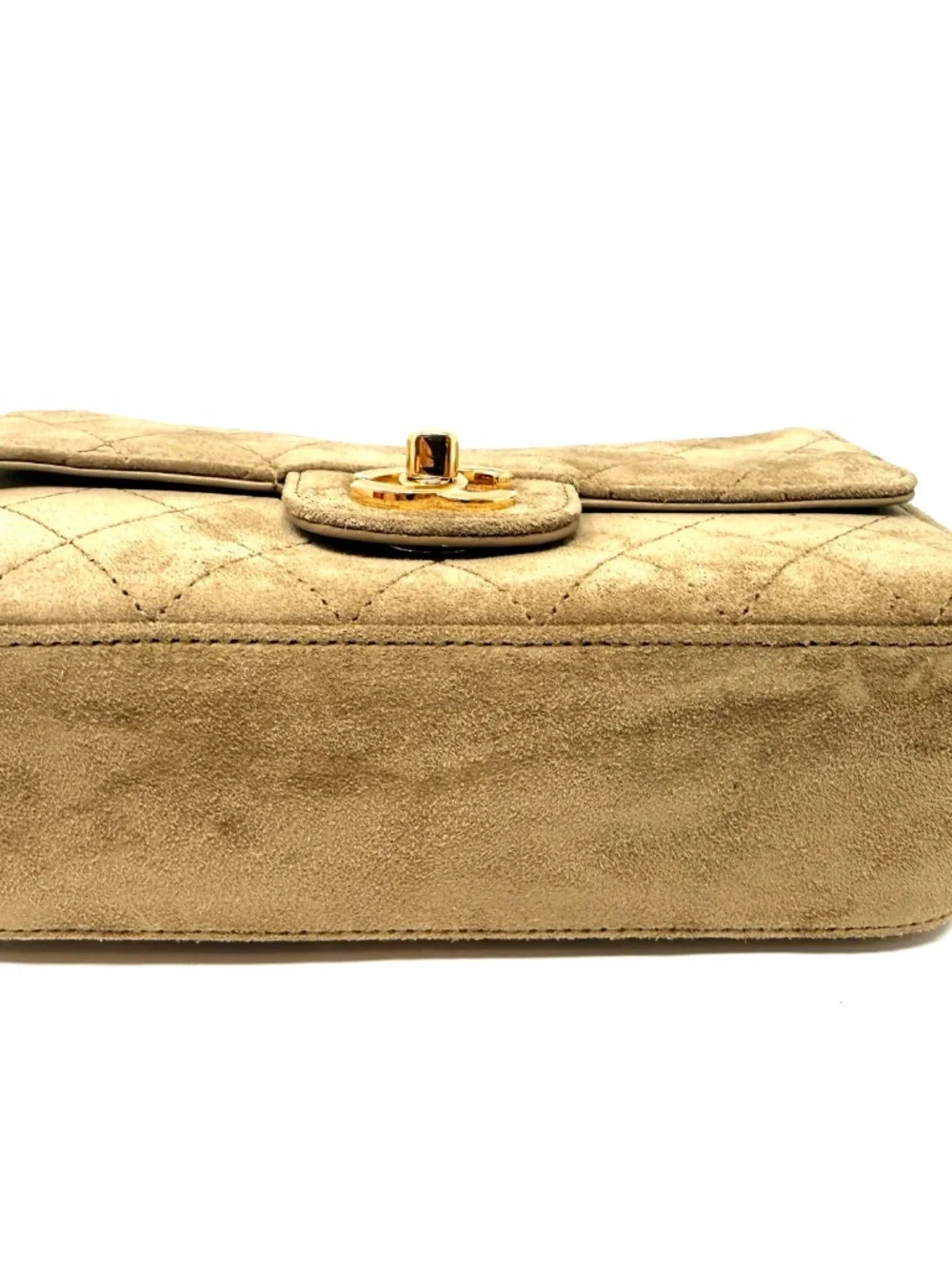 CHANEL Suede Calfskin & Gold-Tone Metal Small Flap Bag